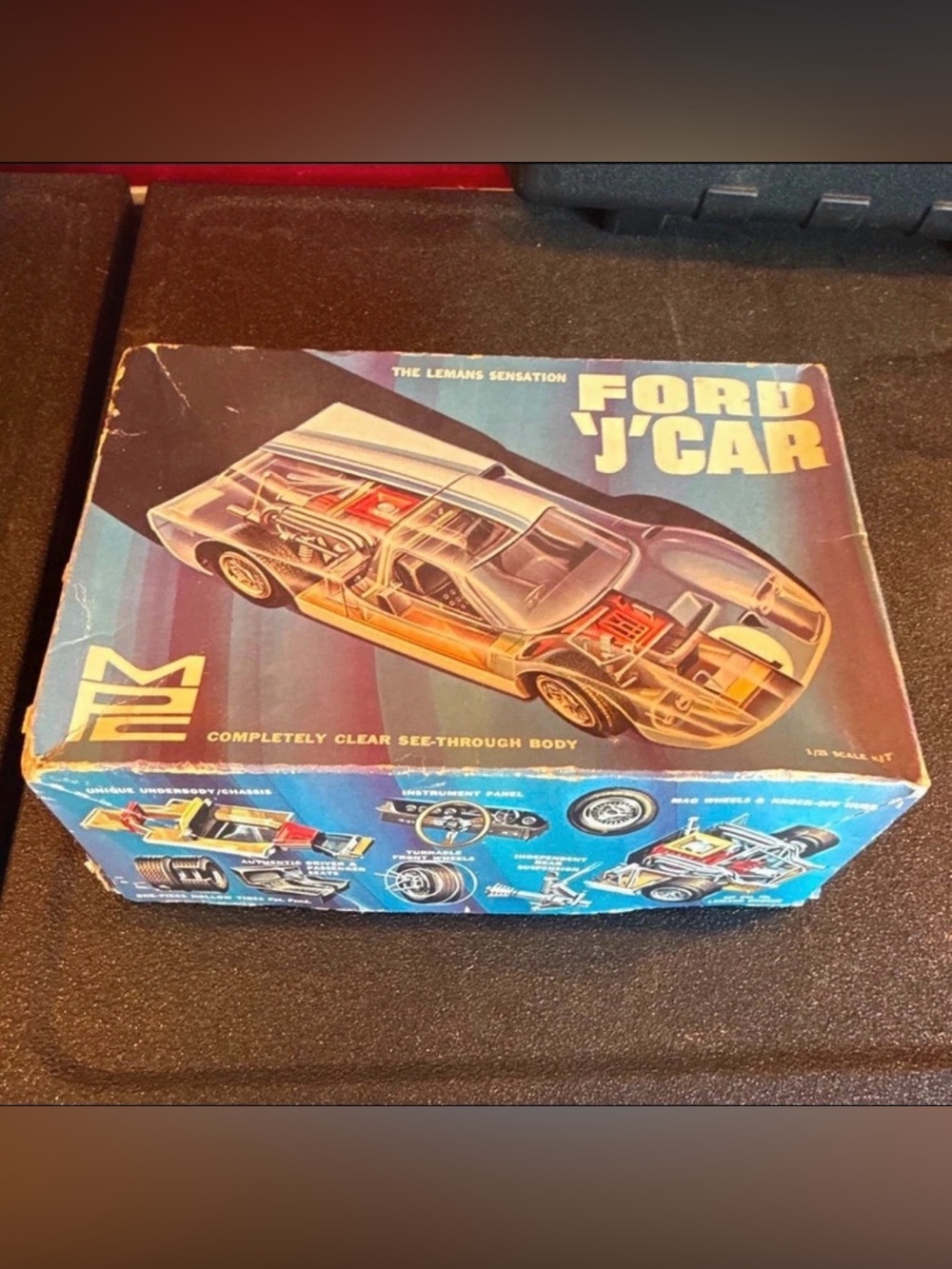 MPC Ford 'J' Car 1:25 Plastic Model Kit Unassembled w/ Clear Body complete!!